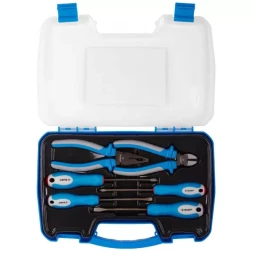 Набор ЗУБР "ЭКСПЕРТ" Плоскогубцы 2201-1-18, бокорезы 2201-5-16, отвертки SL: 5.5, 6, PH: 1, 2, 6 предметов 2201-H6_z01