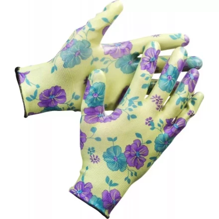 Перчатки GRINDA садовые, прозрачное нитриловое покрытие, размер L-XL, зеленые 11295-XL купить в Урае