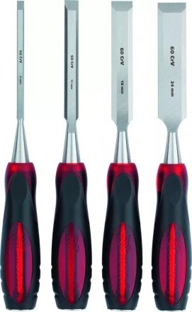 Набор долот-стамесок &quot;Тигровый глаз&quot; плоских 4 штуки 6-12-18-24 мм MATRIX 24432 купить в Урае