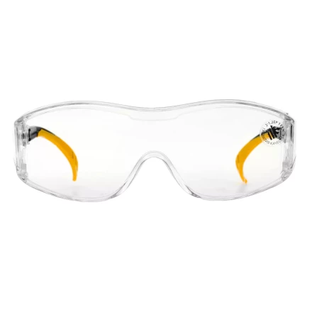 Очки защитные открытые Denzel 89201, поликарбонатные, увеличенная прозрачная линза,  регулируемые дужки купить в Урае