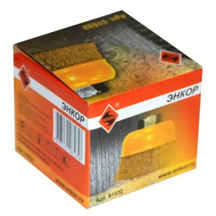 Щетка для УШМ М14/85 мм чашечная сталь прямая Энкор 51532 купить в Урае