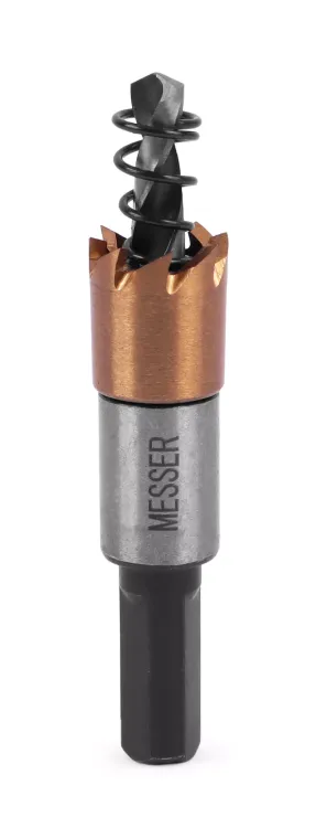 HSS-TiN коронка MESSER  13мм с центр. сверлом и толкающей пружиной для  лист. материала  до 2 мм ц/х купить в Урае