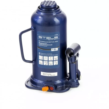 Домкрат гидравлический бутылочный 16 т h подъема 227-457 мм Stels 51168 купить в Урае
