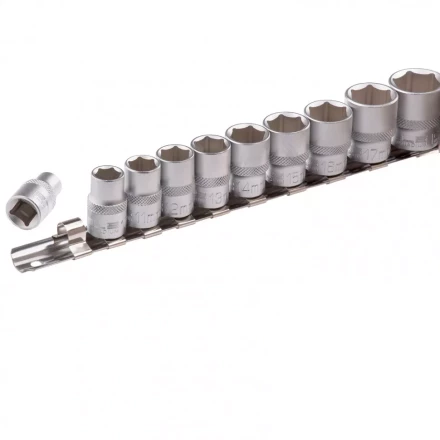 Набор торцевых головок 3/8 шестигранные CrV 10 шт 8-19 мм Stels 13601 купить в Урае