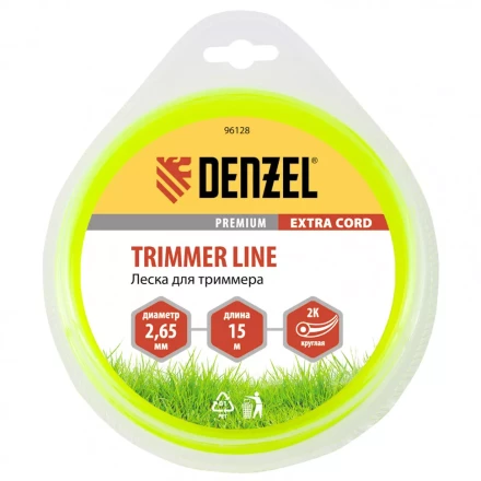 Леска для триммера двухкомпонентная круглая 2,65 мм 15 м Extra cord Denzel 96128 купить в Урае