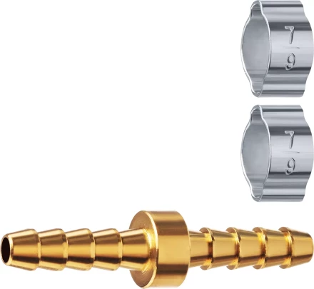 ЗУБР елочка-елочка, 6 мм с обжимными хомутами, штуцер соединительный, Профессионал (64925-06) купить в Урае