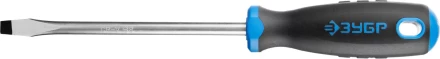 Отвертка ЗУБР &quot;ПРОФИ&quot; хромованадиевая сталь, двухкомпонентная рукоятка, магнит наконечник, SL8,0x150мм 25231-8.0-150_z01 купить в Урае