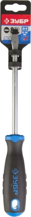 Отвертка ЗУБР &quot;ПРОФИ&quot; хромованадиевая сталь, двухкомпонентная рукоятка, магнит наконечник, SL8,0x150мм 25231-8.0-150_z01 купить в Урае