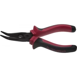 Тонкогубцы ЗУБР "МАСТЕР" изогнутые, маслобензостойкая рукоятка, покрытие оксидированное с полировкой, 160мм 22015-4-16_z01