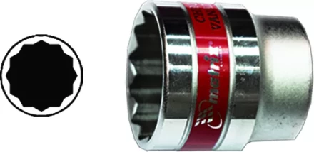 Головка торцевая 30 мм 12-гранная CrV  под квадрат 1/2&quot; хромированная  MATRIX MASTER 13697 купить в Урае