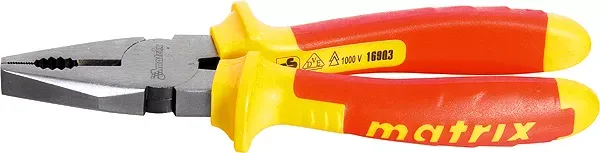Плоскогубцы комбинированные  Insulated 180мм двухкомпонентные рукоятки MATRIX PROFESSIONAL 16903 купить в Урае