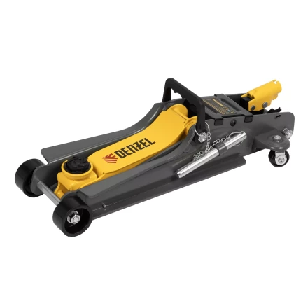 Домкрат гидравлический подкатной с фиксатором Denzel 51233, 2,5 т,  85-385 мм, в пласт. кейсе купить в Урае