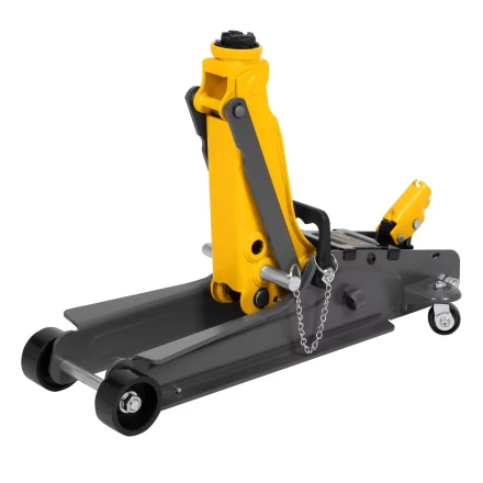 Домкрат гидравлический подкатной с фиксатором Denzel 51233, 2,5 т,  85-385 мм, в пласт. кейсе купить в Урае