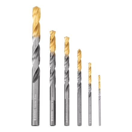 Набор сверл по металлу Denzel, 2-8мм, Р6М5К8-TiN, Golden Tip, 6 шт 723004 купить в Урае