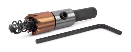 HSS-TiN коронка MESSER  14мм с центр. сверлом и толкающей пружиной для  лист. материала  до 2 мм ц/х купить в Урае