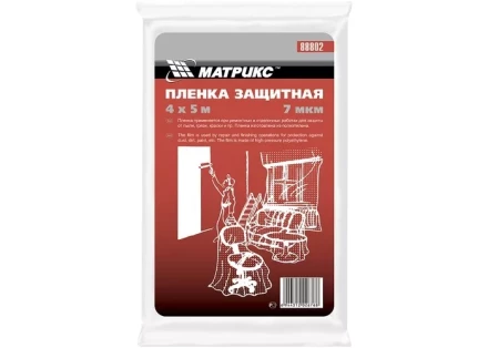 Пленка защитная 4 х 12,5 м 15 мкм полиэтиленовая MATRIX 88828 купить в Урае