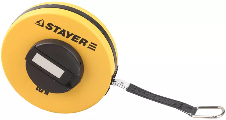 Мерная лента STAYER "STANDARD" фиберглассовая двусторонняя, 10м 34153-10 купить в Урае