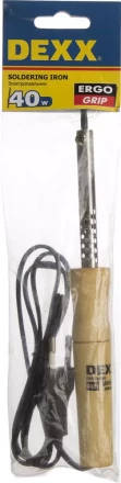 Паяльник DEXX с деревянной рукояткой, конус, 40Вт 55416-40 купить в Урае