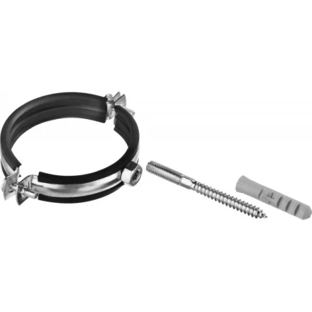 ЗУБР &quot;МАСТЕР&quot;. Хомут трубный с гайкой, оцинкованный, в комплекте с сантехнической шпилькой и дюбелем, 3&quot;, 1шт 37866-87-92 купить в Урае