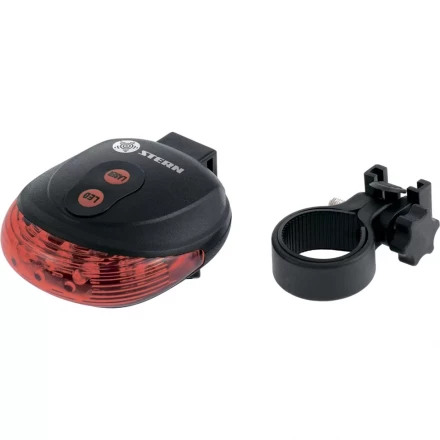 Фонарь велосипедный с лазерным обозначением габаритов 5 Led + 2 лазера 2хААА Stern 90559 купить в Урае