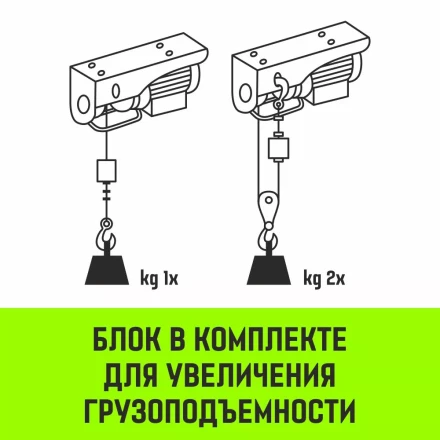 Мини таль электрическая стационарная HITCH РА1000 500/1000кг 12/6м 220В (SZ086106) купить в Урае