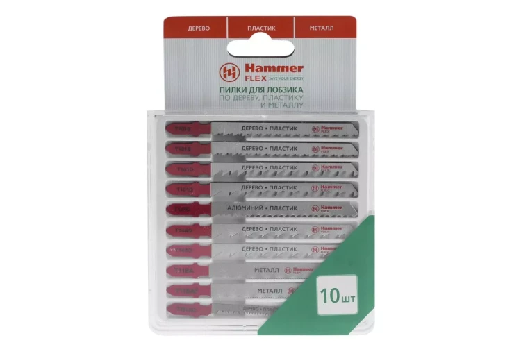Пилки для лобзика HAMMER JG WD-PL-MT набор No5 (10шт.) купить в Урае