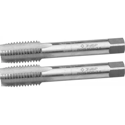 Метчики ЗУБР &quot;ЭКСПЕРТ&quot; машинно-ручные, комплектные для нарезания метрической резьбы в сквозных отверстиях, М20х2,5, 2шт 4-28007-20-2.5-H2 купить в Урае