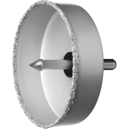 Коронка-чашка ЗУБР &quot;ПРОФЕССИОНАЛ&quot; c карбид-вольфрамовым нанесением, 102 мм, высота 25 мм, в сборе с державкой и сверлом 33360-102_z01 купить в Урае