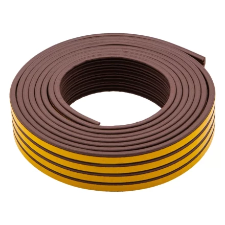 Уплотнитель резиновый, 12 м, профиль &quot;E&quot;, коричневый Сибртех 88912 купить в Урае
