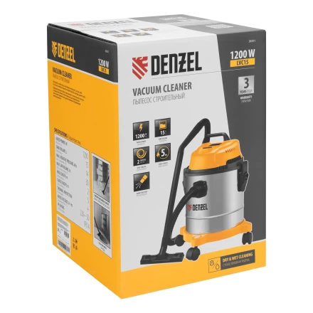 Пылесос строительный LVC15 Denzel 28291 купить в Урае