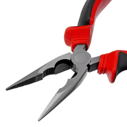 Длинногубцы прямые Matrix, 160 мм, хром-ванадий, двухкомпонентные рукоятки, 17309 купить в Урае