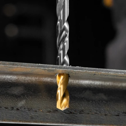 Набор сверл по металлу Denzel, 1-10 мм, Р6М5К8-TiN, Golden Tip, 10 шт 723005 купить в Урае