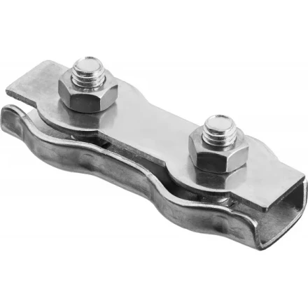 Зажим троса ЗУБР &quot;МАСТЕР&quot; двойной, оцинкованный, 6мм, 2 шт 304446-06 купить в Урае