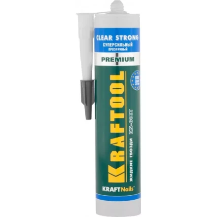 Клей монтажный KRAFTOOL KraftNails Premium KN-601T, суперсильный, прозрачный, 310мл 41342 купить в Урае