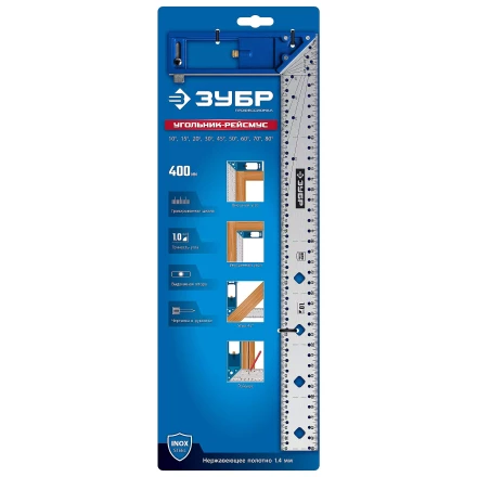 ЗУБР 400 мм, рейсмус-угольник разметочный, ПРОФЕССИОНАЛ (34400-40) купить в Урае