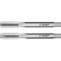 Метчики ЗУБР "ЭКСПЕРТ" машинно-ручные, комплектные для нарезания метрической резьбы в сквозных отверстиях, М8х1,25, 2шт 4-28007-08-1.25-H2