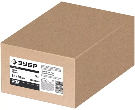 ЗУБР 80 x 3.1 мм, 5 кг, ершеные гвозди (305130-080) купить в Урае