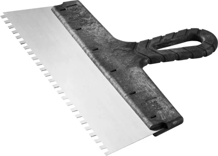 Шпатель ЗУБР &quot;СТАНДАРТ&quot; фасадный, стальное полотно, 300мм, зуб 6х6 10053-30 купить в Урае