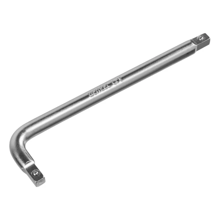 Вороток Г-образный, 150*40 мм, квадрат 1/4&quot;, CrV, матовый хром Denzel 14061 купить в Урае