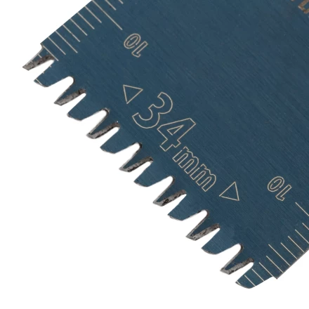 Насадка для МФИ режущая пазовая прямая, HCS, по дереву, ламинату 34 х 2.5 мм, крупный зуб Denzel 782315 купить в Урае