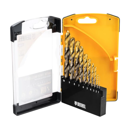 Набор сверл по металлу Denzel 723006, 1,5-6,5мм, Р6М5К8-TiN, Golden Tip, 13 шт купить в Урае