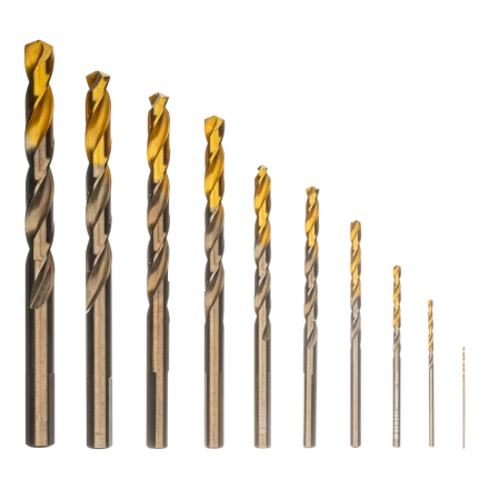 Набор сверл по металлу Denzel 723006, 1,5-6,5мм, Р6М5К8-TiN, Golden Tip, 13 шт купить в Урае