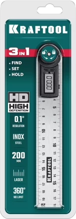 Транспортир-угломер ЗУБР из нержавеющей стали, многофункциональный, нониусный 34682 купить в Урае