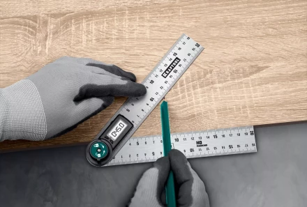 Транспортир-угломер ЗУБР из нержавеющей стали, многофункциональный, нониусный 34682 купить в Урае