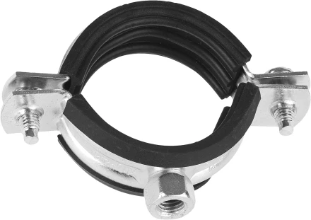 ЗУБР. Хомут трубный с гайкой, оцинкованный, 1 1/2&quot;, 80шт 37850-48-53-80 купить в Урае