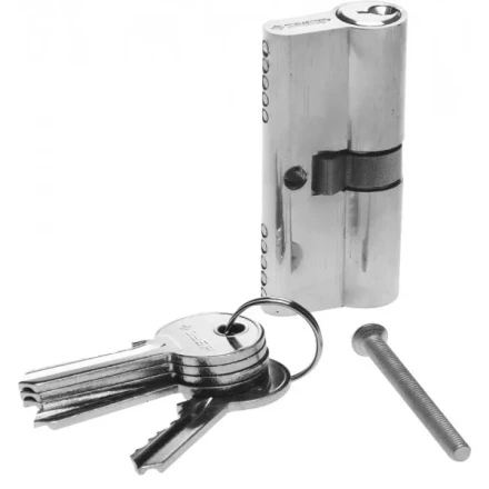 Механизм ЗУБР &quot;МАСТЕР&quot; цилиндровый, тип &quot;ключ-ключ&quot;, цвет хром, 5-PIN, 60мм 52101-60-2 купить в Урае