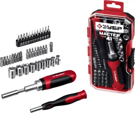 ЗУБР Мастер 41, 41 шт, набор: отвертка с насадками (25042) купить в Урае
