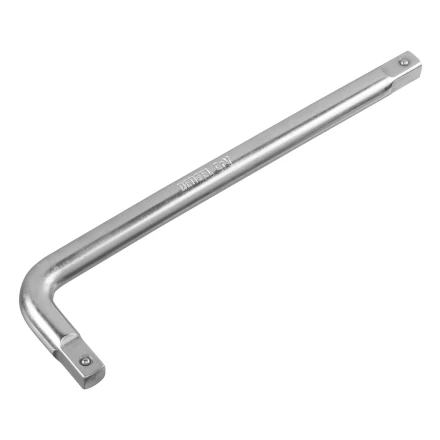 Вороток Г-образный, 200*50 мм, квадрат 3/8&quot;, CrV, матовый хром Denzel 14062 купить в Урае