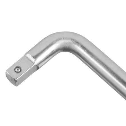 Вороток Г-образный, 200*50 мм, квадрат 3/8&quot;, CrV, матовый хром Denzel 14062 купить в Урае