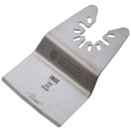 Насадка для МФИ шабер полукруг, Inox, для снятия краски и др., ширина 50 мм, длина общая 74 мм, ступенчатый Denzel 782317 купить в Урае